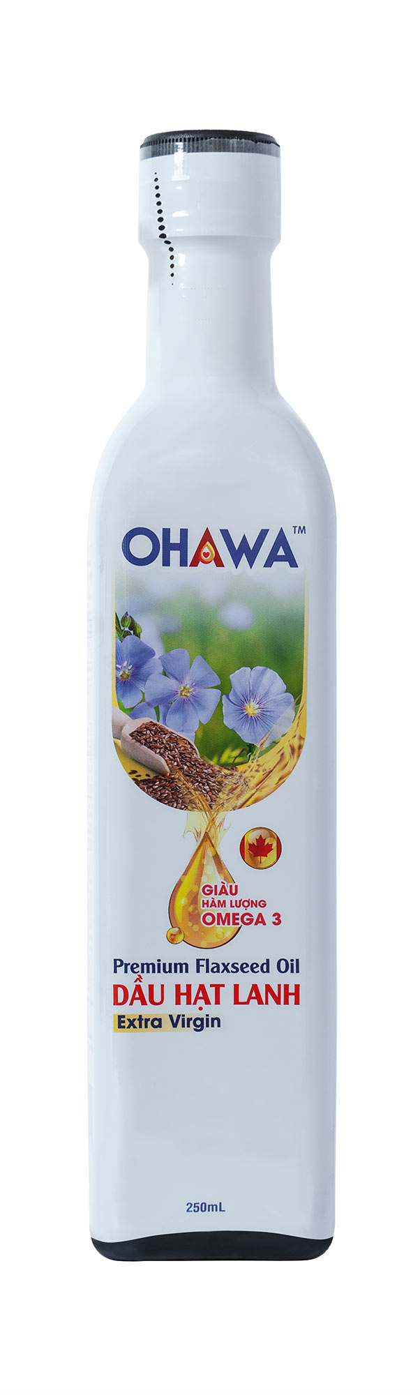 Dầu hạt lanh ép lạnh bền nhiệt cao cấp OHAWA 250ml