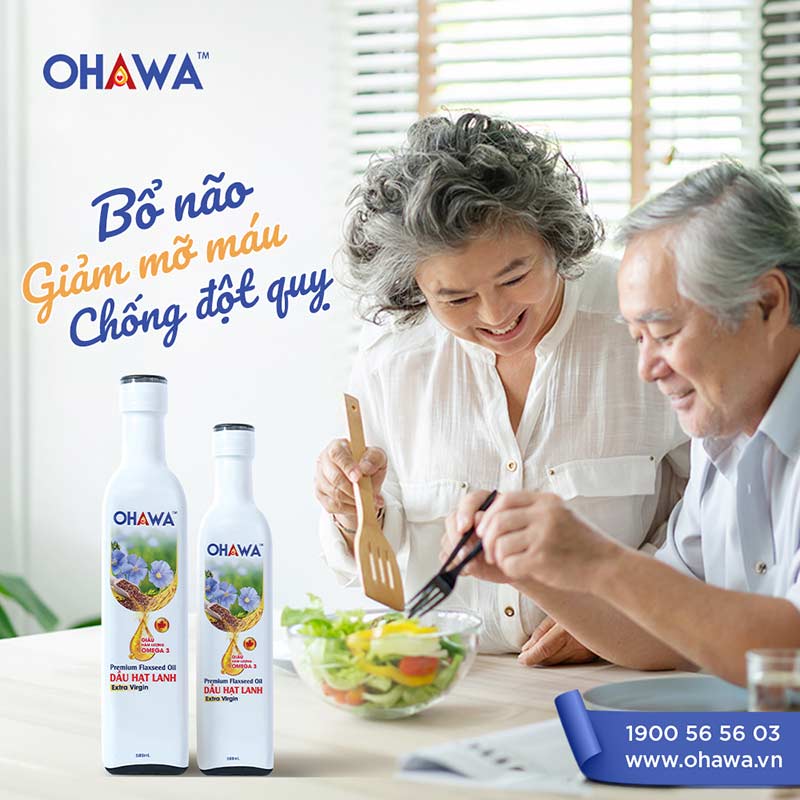 Lợi ích của dầu hạt lanh ép lạnh bền nhiệt OHAWA