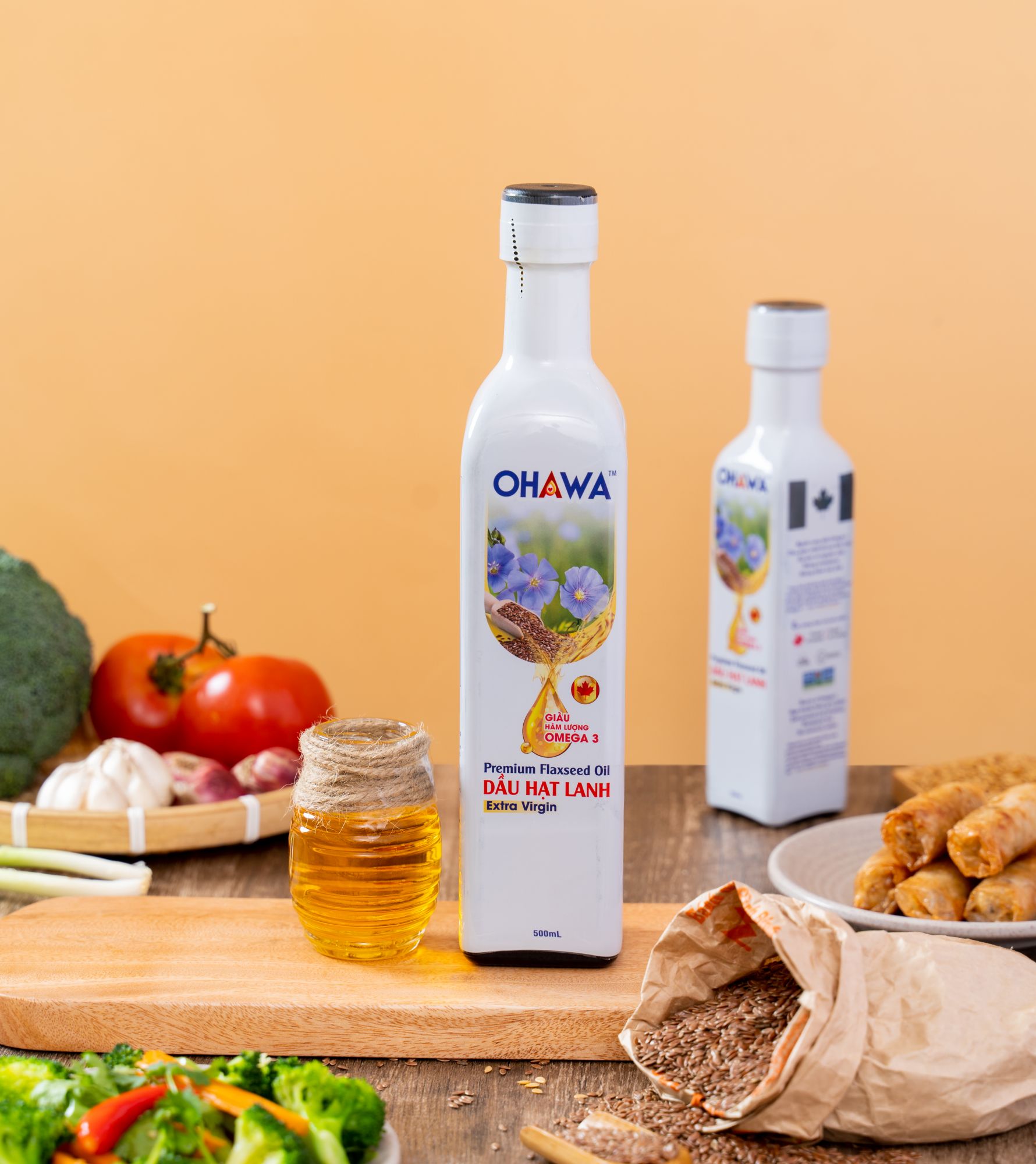 Dầu hạt lanh OHAWA giàu hàm lượng Omega 3 tốt cho sức khỏe